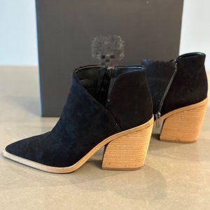Vince Camuto Grendan Block-Heel Bootie - Black Suede